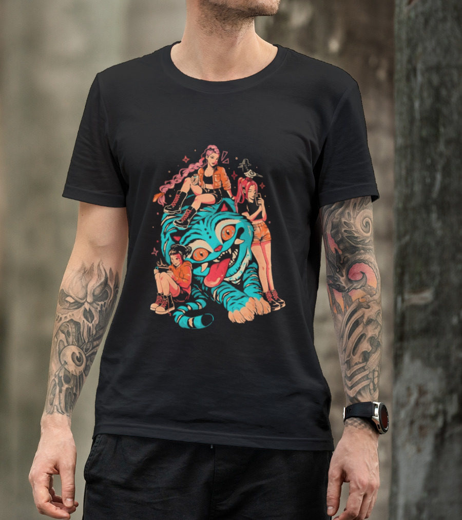Demon Pillow KPop Demon Hunters Rumi Mira Zoey Derpy Tiger Sussy T-Shirt