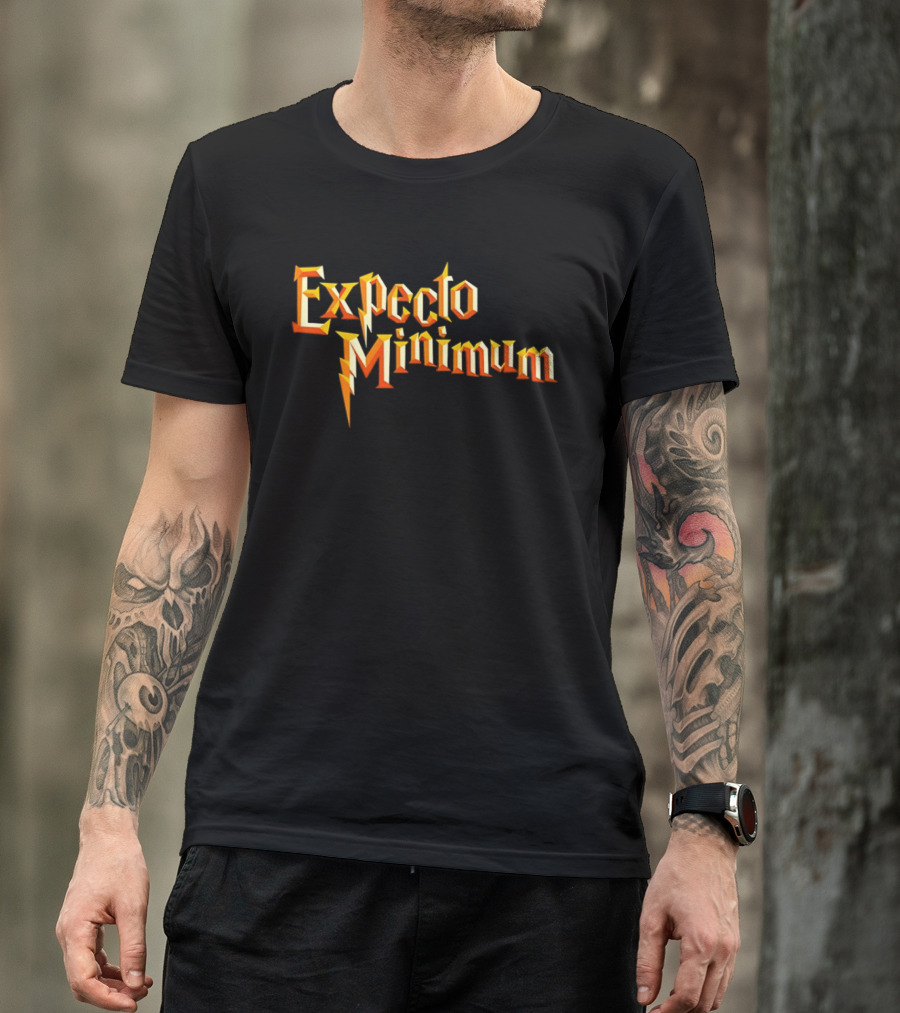 Expecto Minimum Magic Inspired Wizard Humor T-Shirt