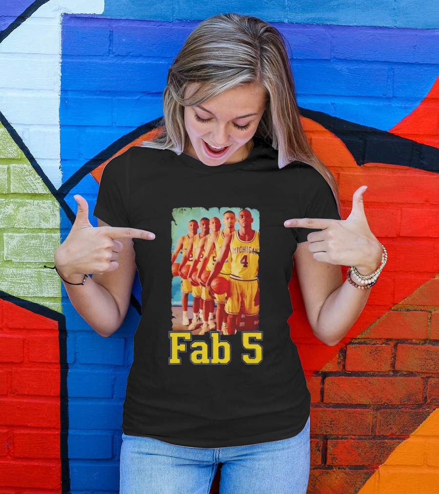 Fab Five Michigan Wolverines Basketball Fab 5 T-Shirt