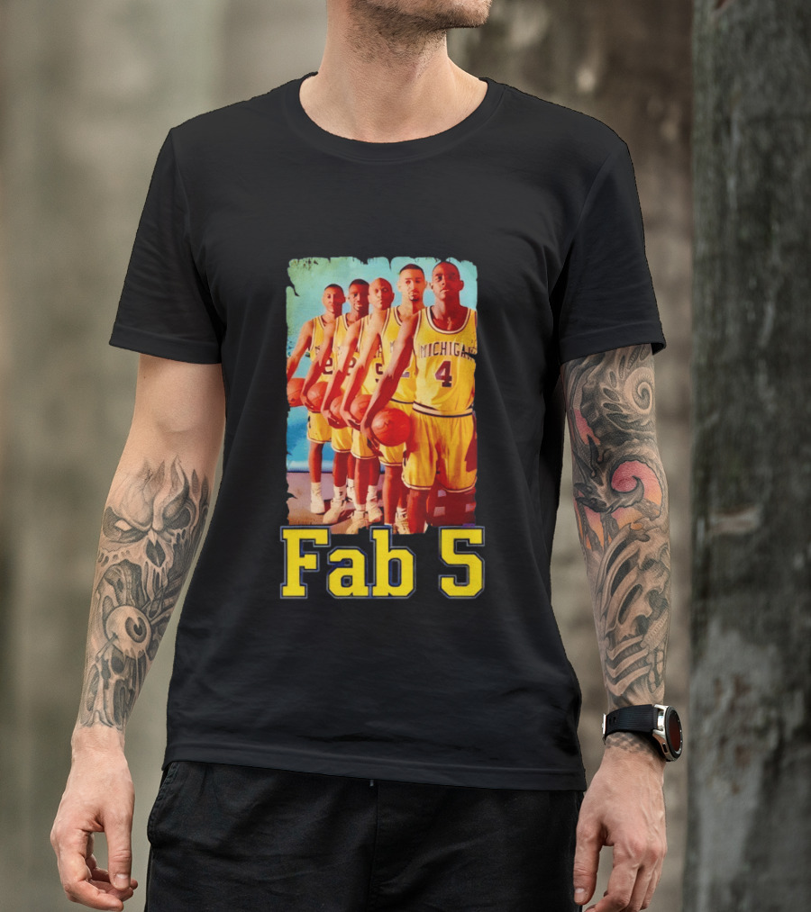 Fab Five Michigan Wolverines Basketball Fab 5 T-Shirt