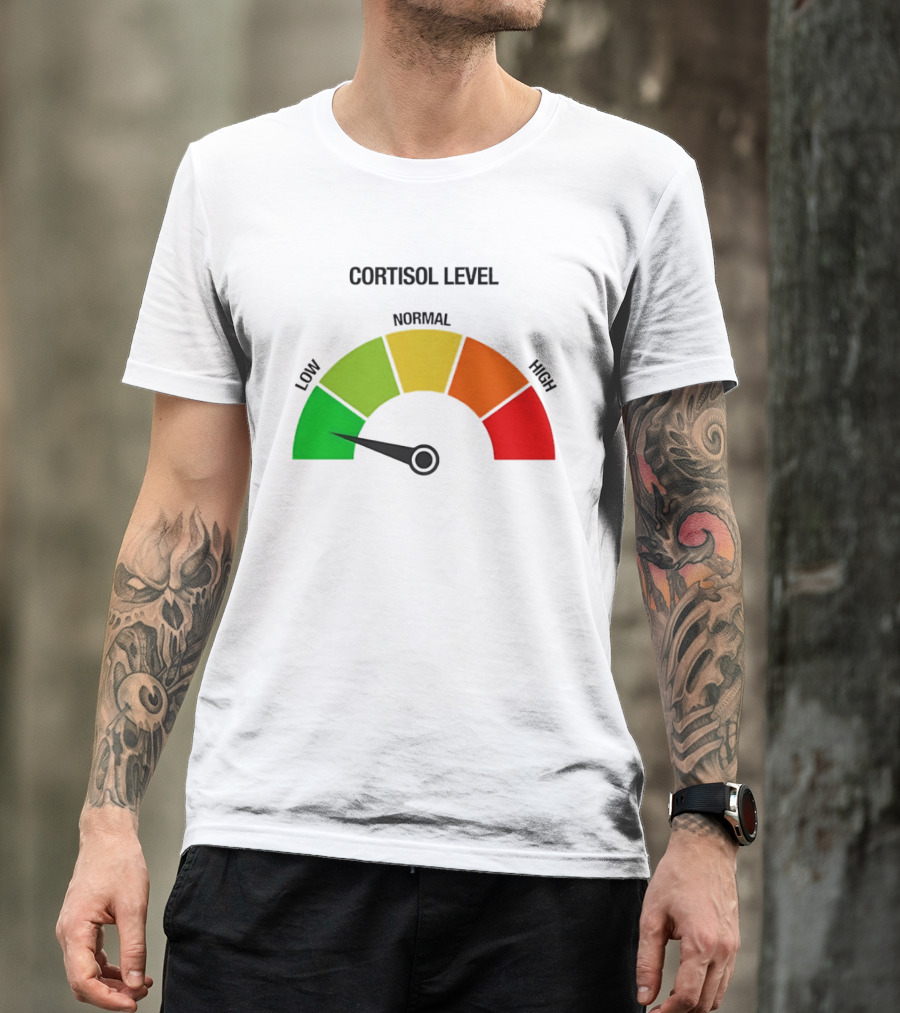 Cortisol Level Low Stress Indicator Gauge T-Shirt