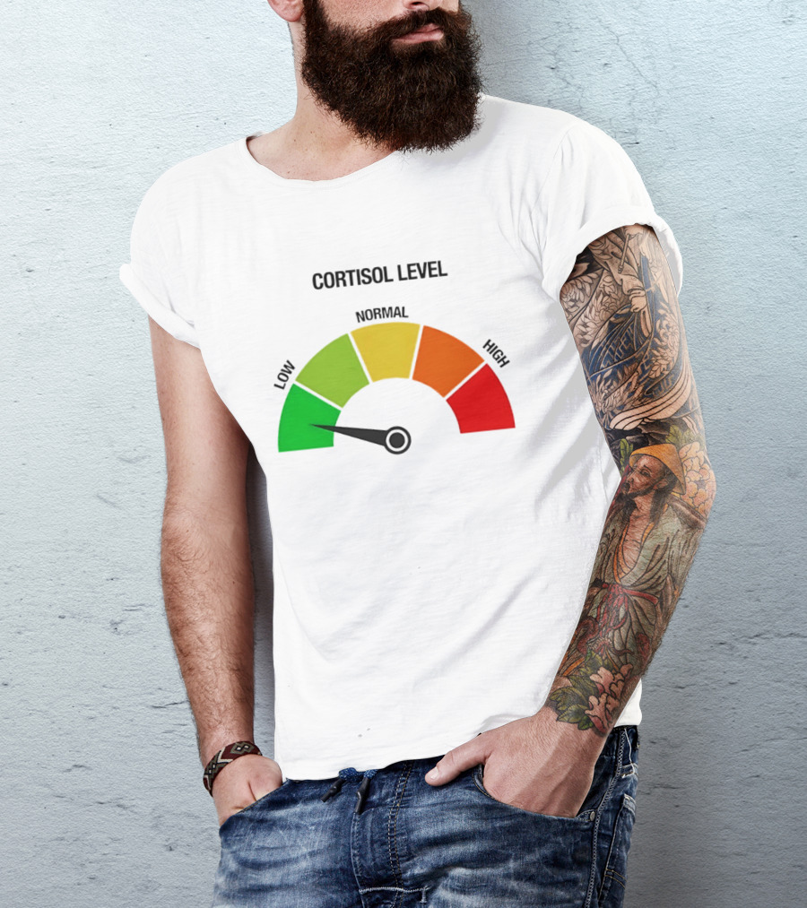 Cortisol Level Low Stress Indicator Gauge T-Shirt