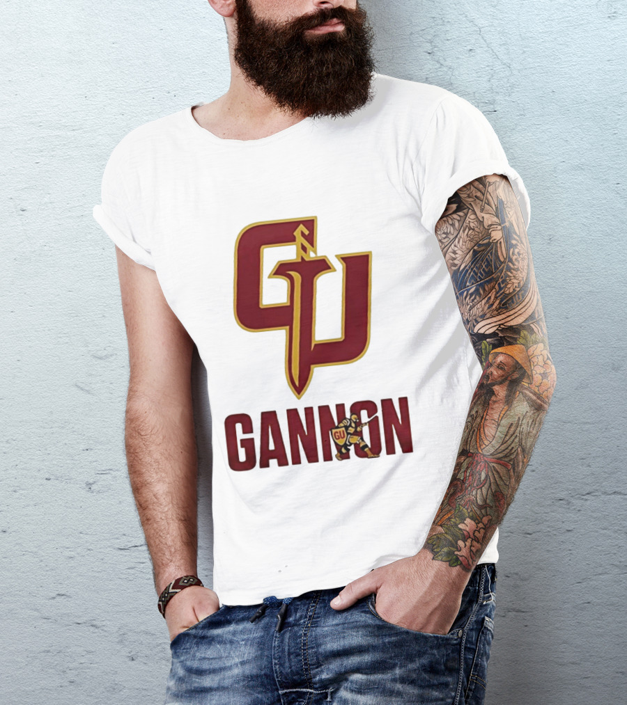 Gannon Golden Knights GU Basketball Logo With Knight T-Shirt