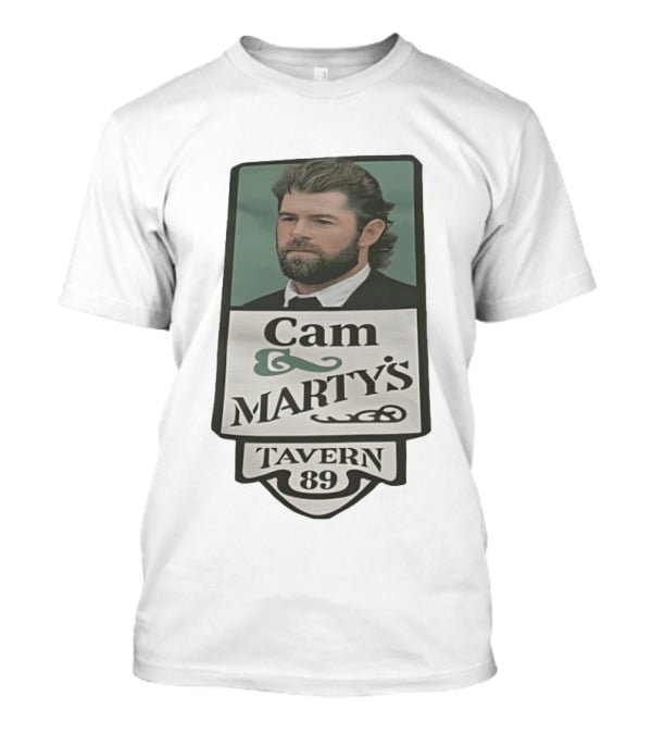 Cam Marty's Tavern 89 Retro Style With Bearded Man T-Shirt