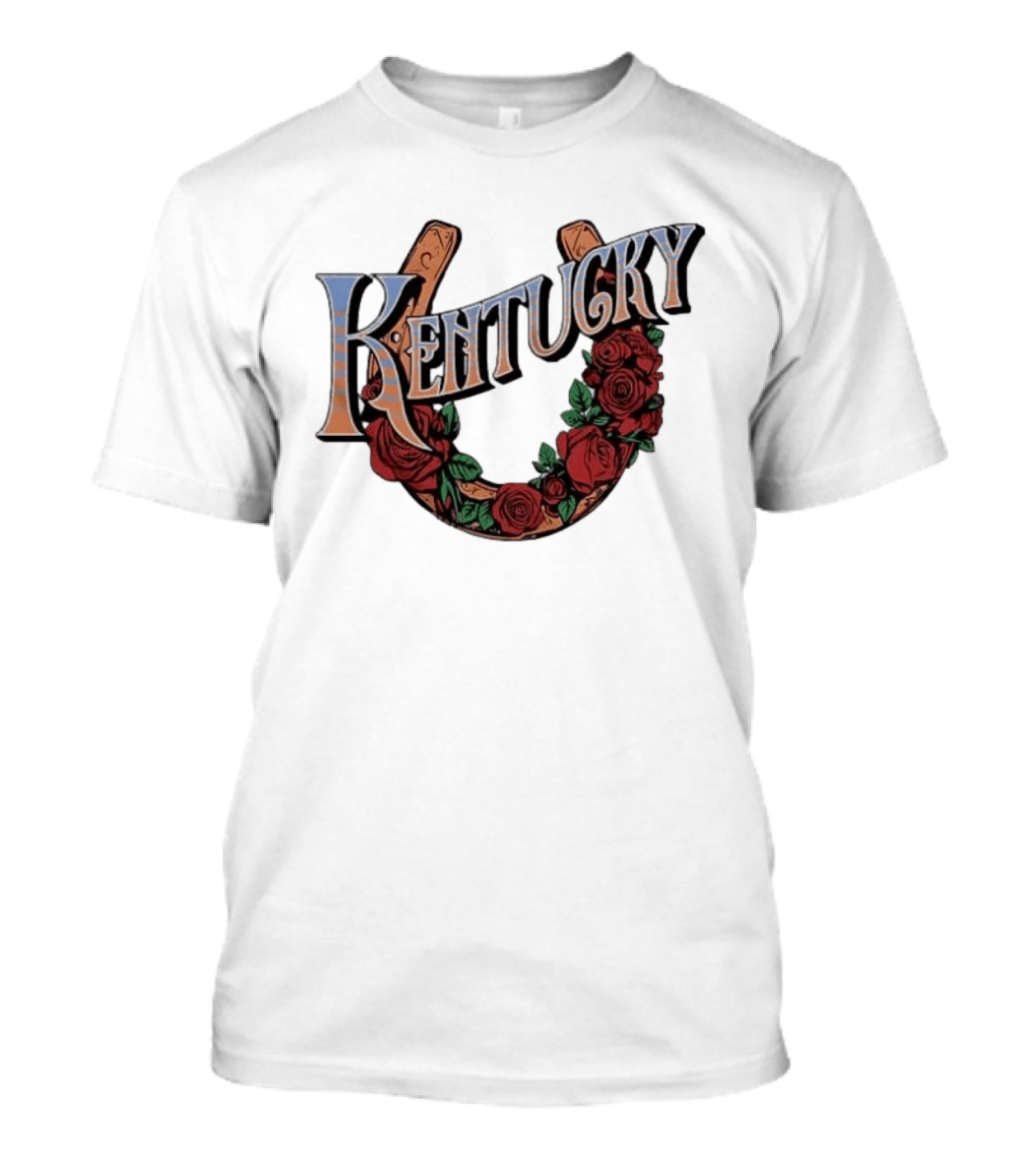 Kentucky Race For The Roses Horseshoe Rose Wreath T-Shirt