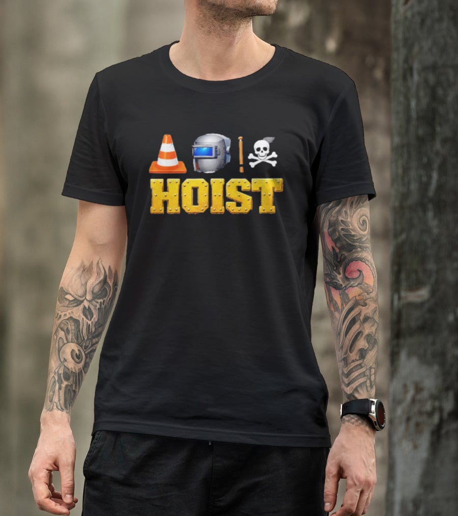 Pittsburgh Hoist The Traffic Cone Welding Helmet Skull Crossbones T-Shirt