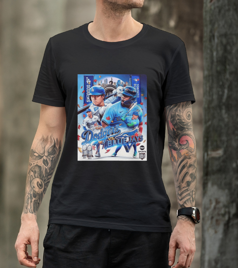 Los Angeles Dodgers Vs Toronto Blue Jays 2023 MLB TNT Sports U Walk Off Cityscape Baseball Event T-Shirt