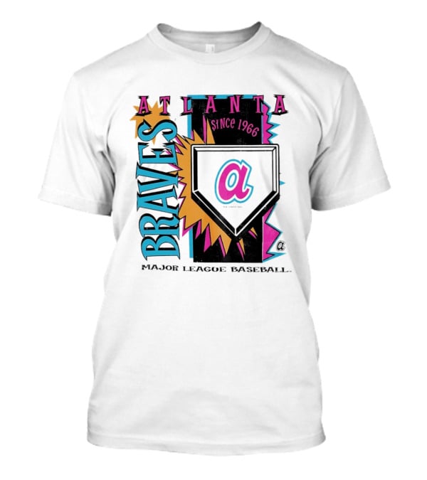 Atlanta Braves Major League Baseball Cooperstown Neon Field Since 1966 T-Shirt