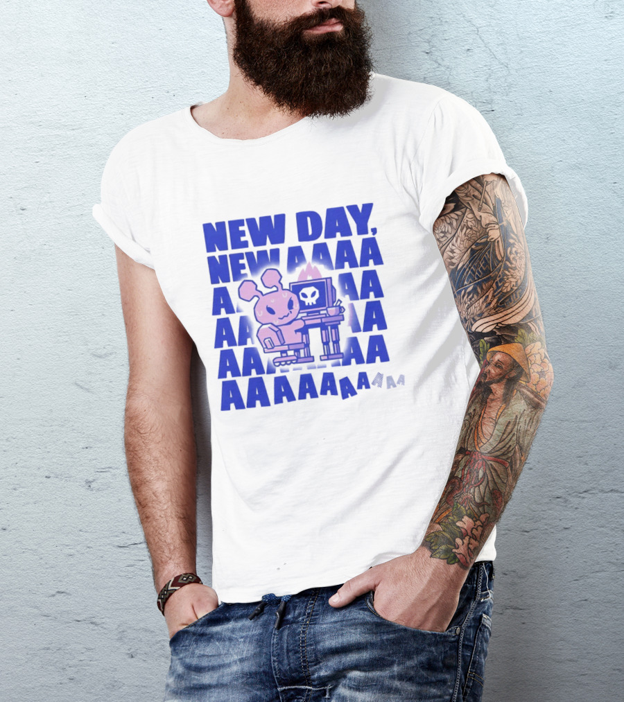 New Day New AAAAA Bunny Computer Screen T-Shirt