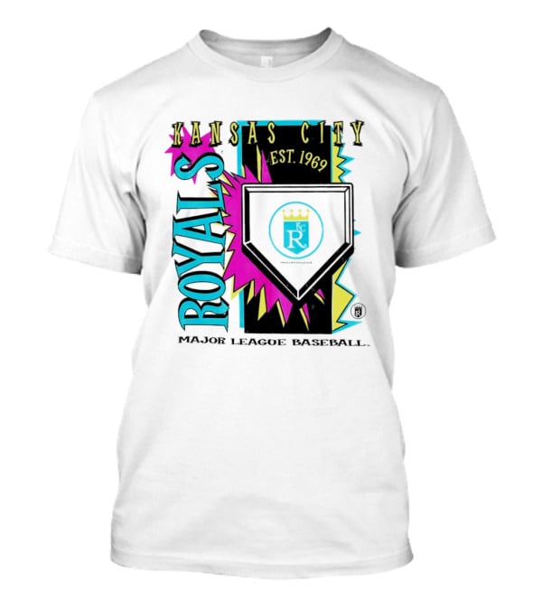 Kansas City Royals MLB Cooperstown Neon Field Shock Est 1969 Major League Baseball T-Shirt