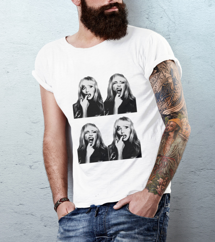 Sabrina Carpenter Photobooth Black And White Expressions T-Shirt