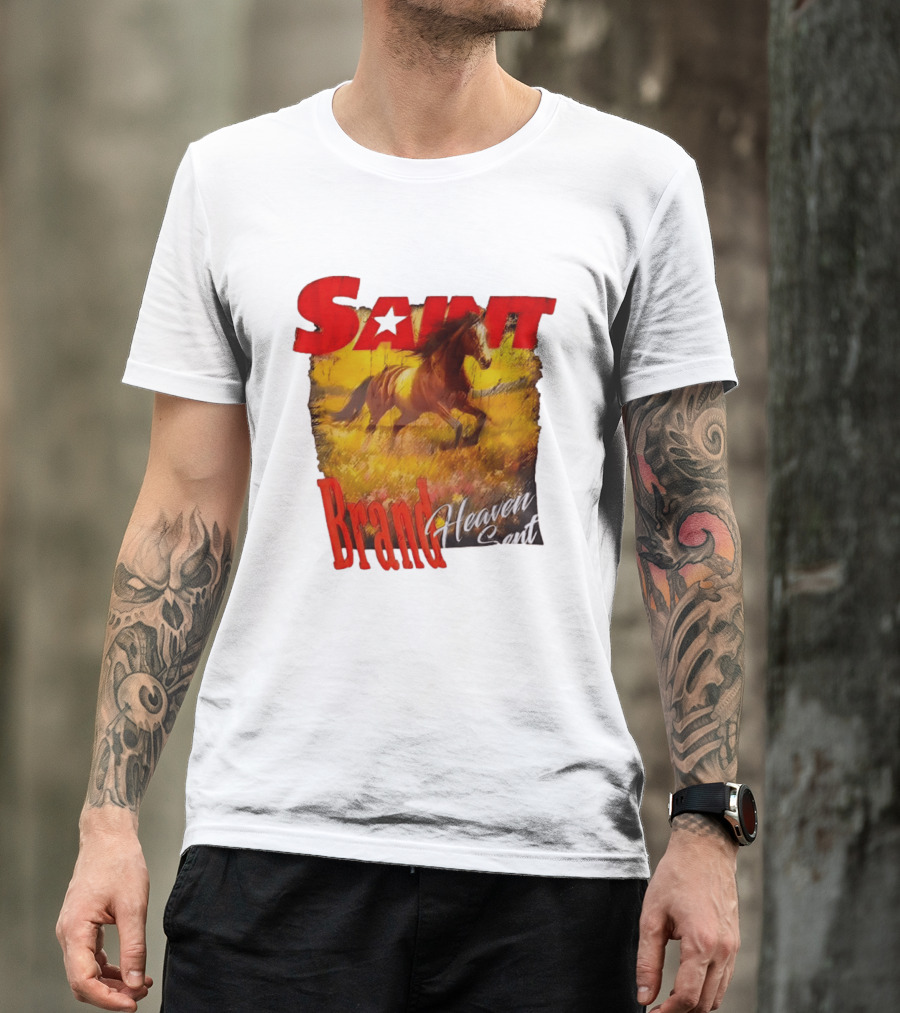 Saint Brand Heaven Sent Galloping Horse Wild West T-Shirt