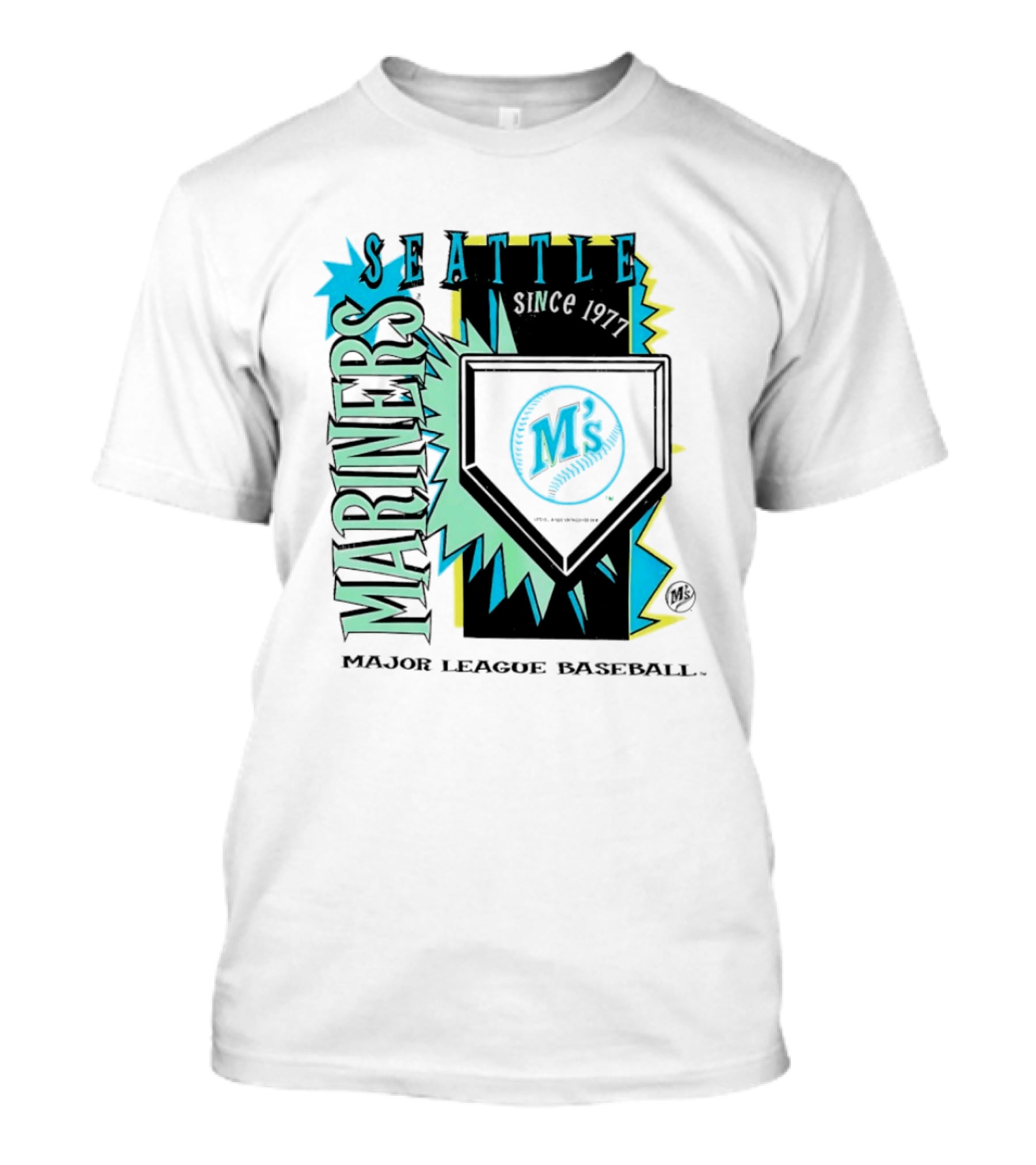 Seattle Mariners Cooperstown Neon Field Major League Baseball Since 1977 T-Shirt