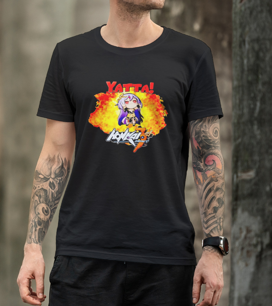 Yatta Honkai Impact 3rd Anime Character Celebration Explosion T-Shirt