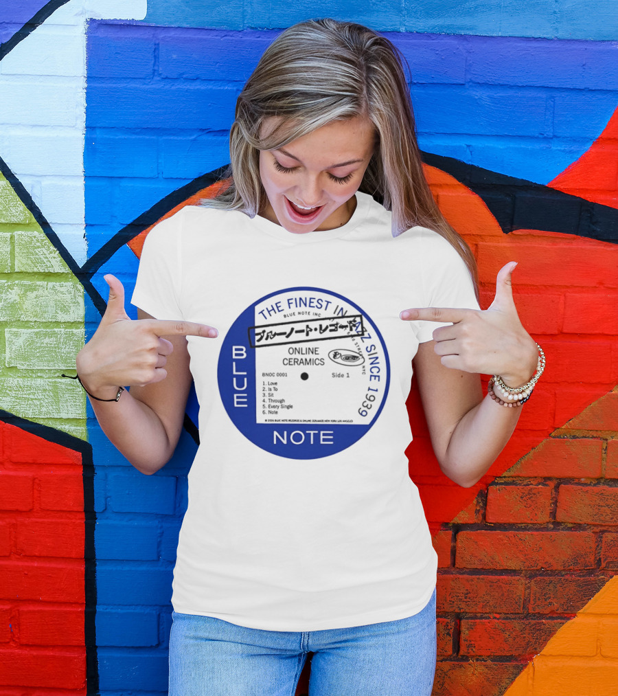 Online Ceramics Blue Note Jazz Collection 1939 Vintage Record T-Shirt