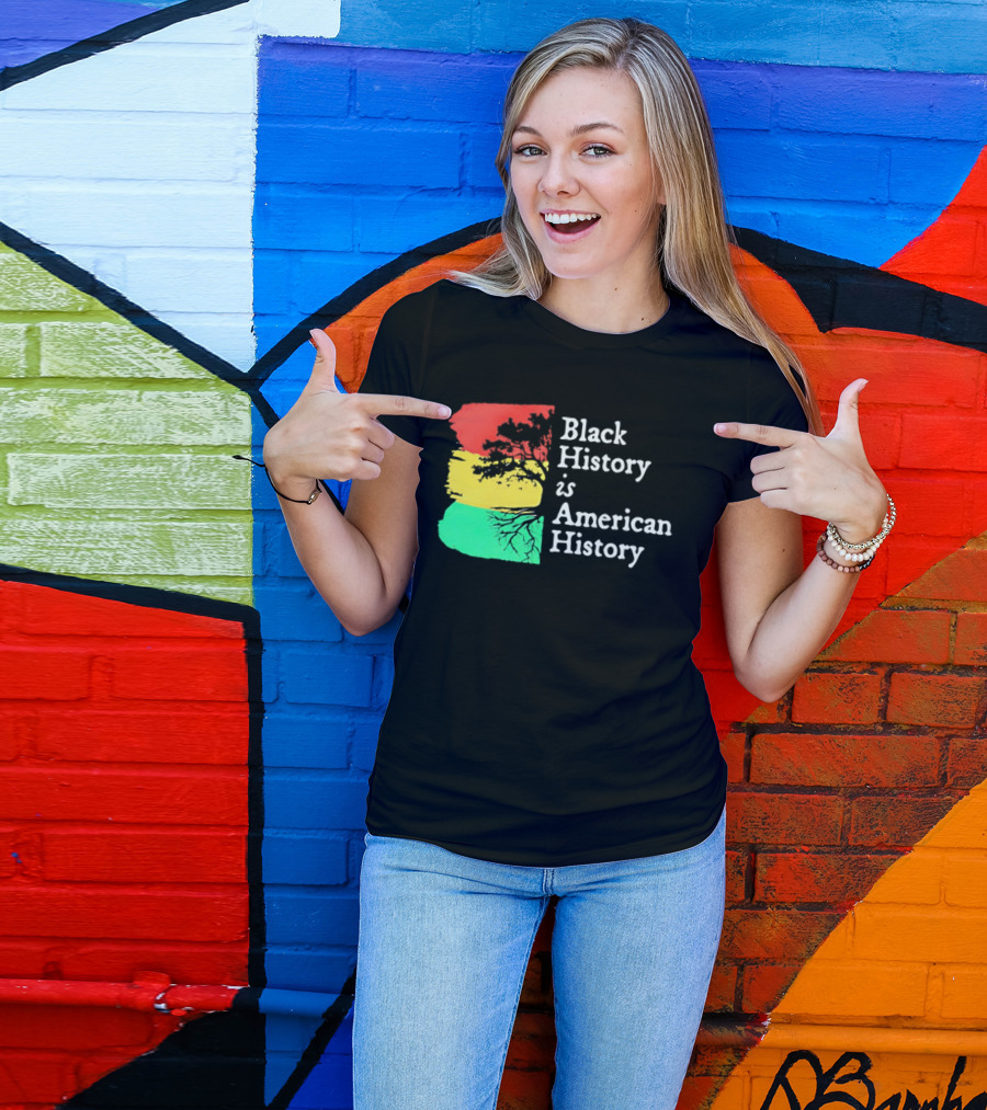 Black History Is American History Ghana Flag T-Shirt