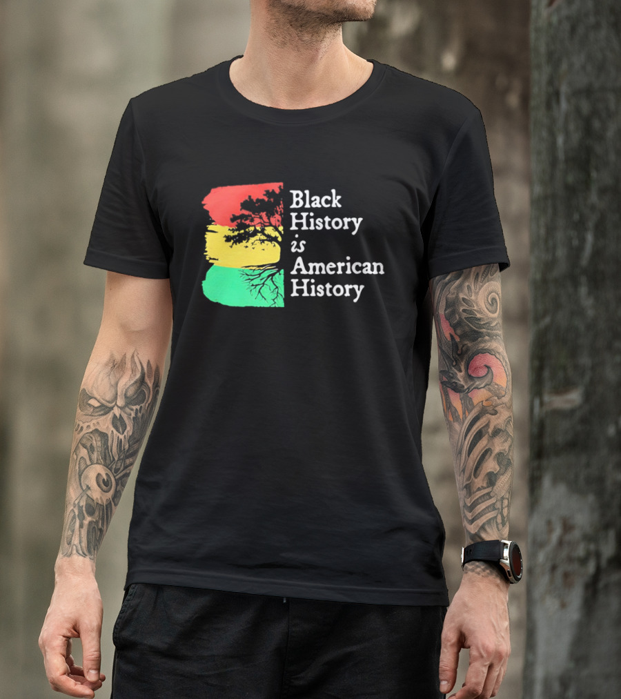 Black History Is American History Ghana Flag T-Shirt