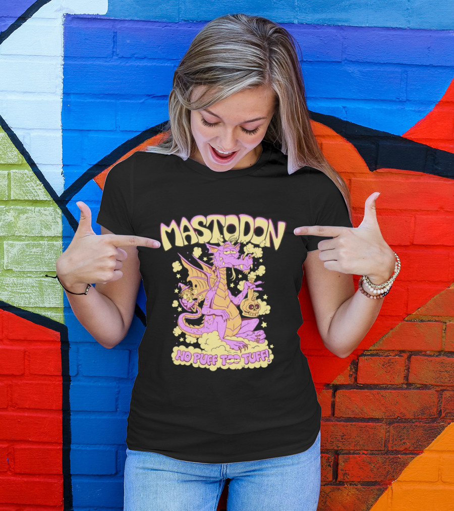 Mastodon No Puff Too Tuff Wizard Dragon 420 T-Shirt