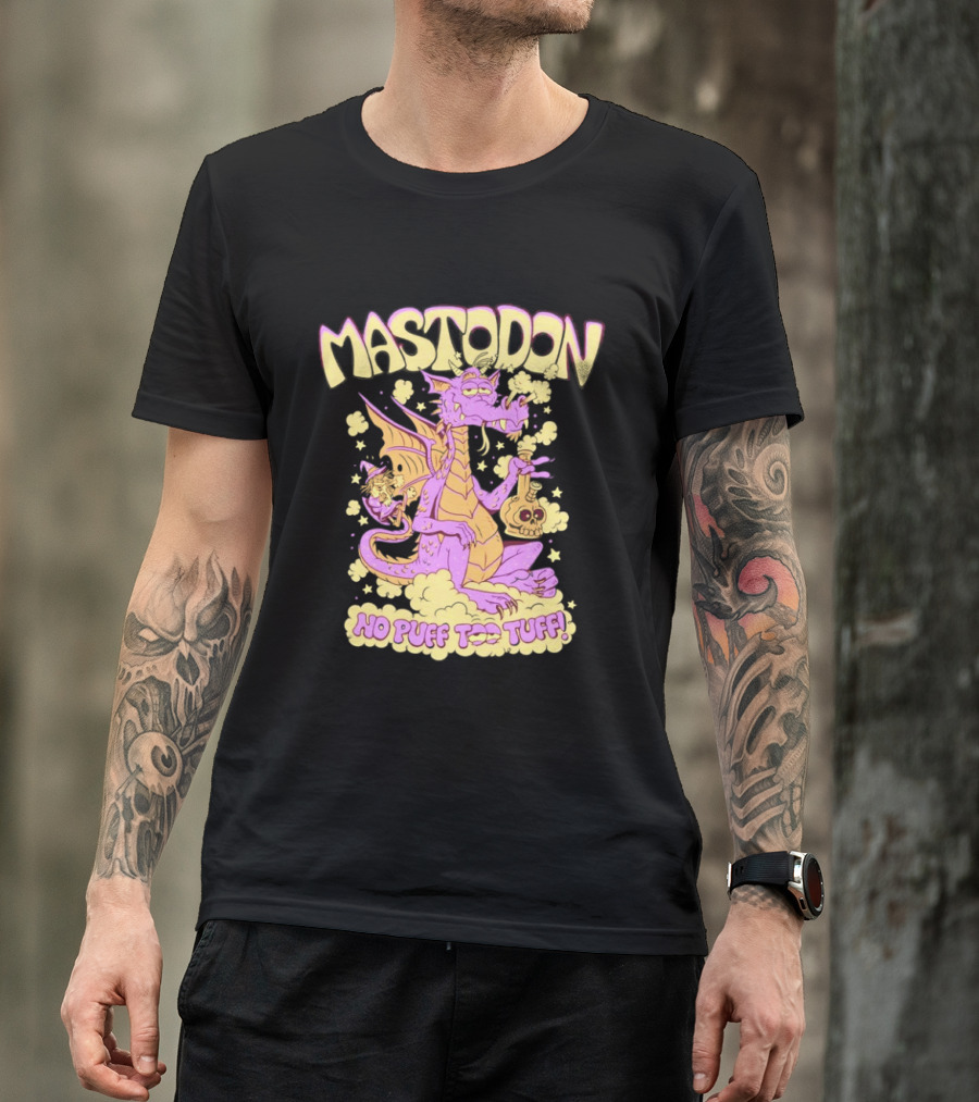 Mastodon No Puff Too Tuff Wizard Dragon 420 T-Shirt