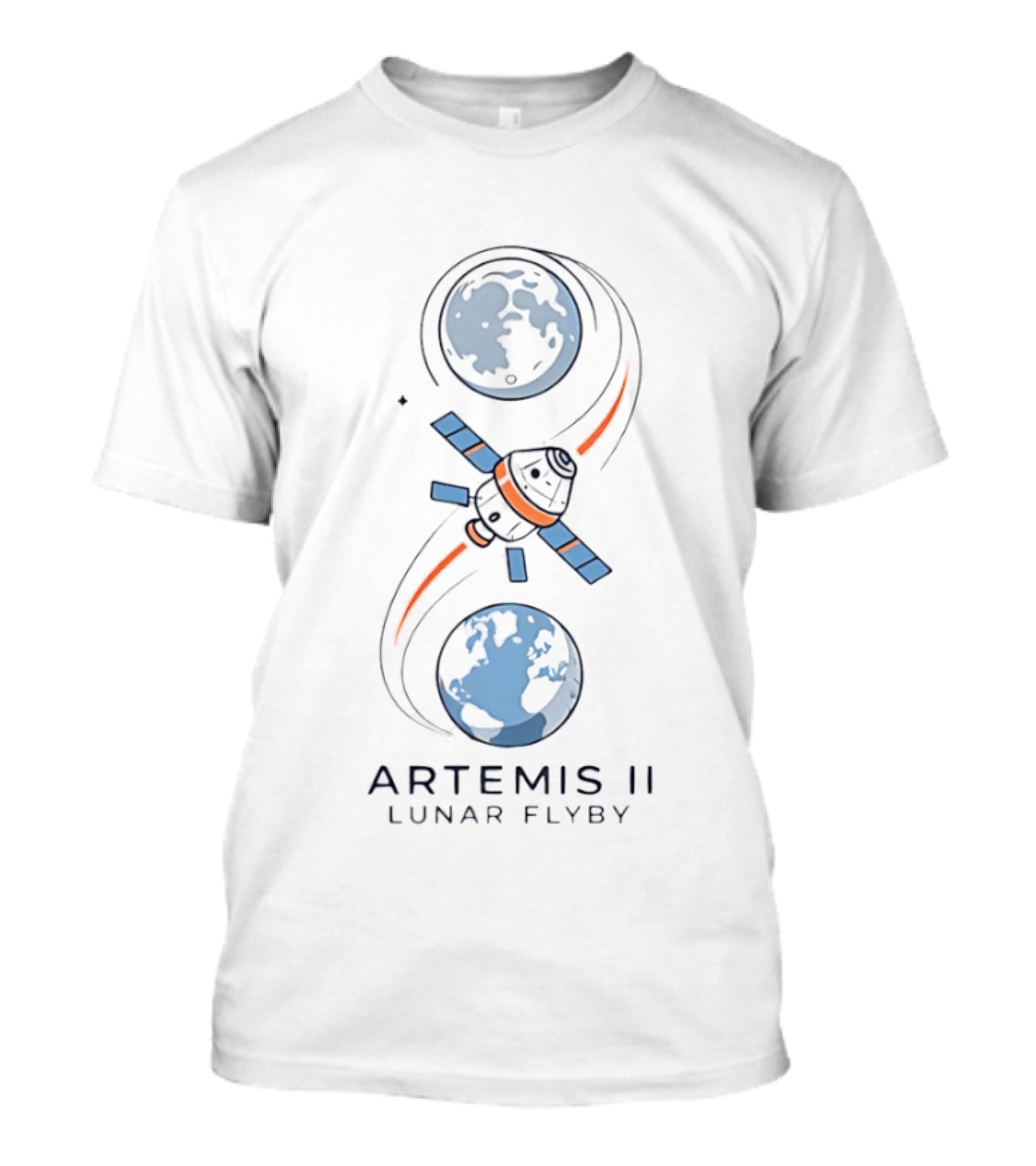 Artemis II Lunar Flyby Mission Back To The Moon Journey T-Shirt