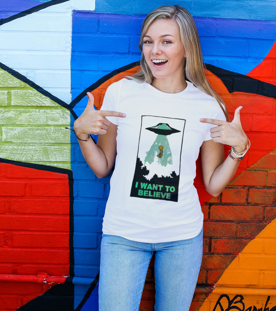 The X Files UFO I Want To Believe NBA Championship Trophy T-Shirt