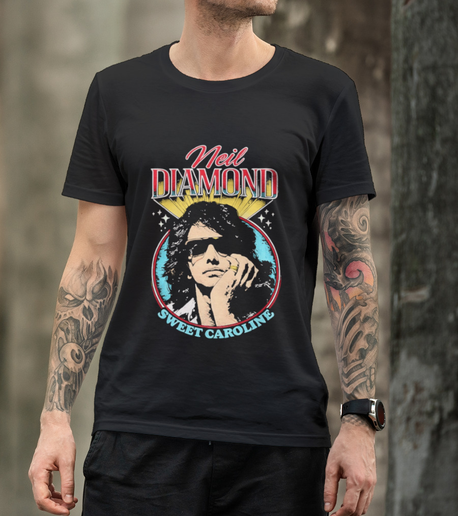 Neil Diamond Sweet Caroline Retro Starburst 70s T-Shirt