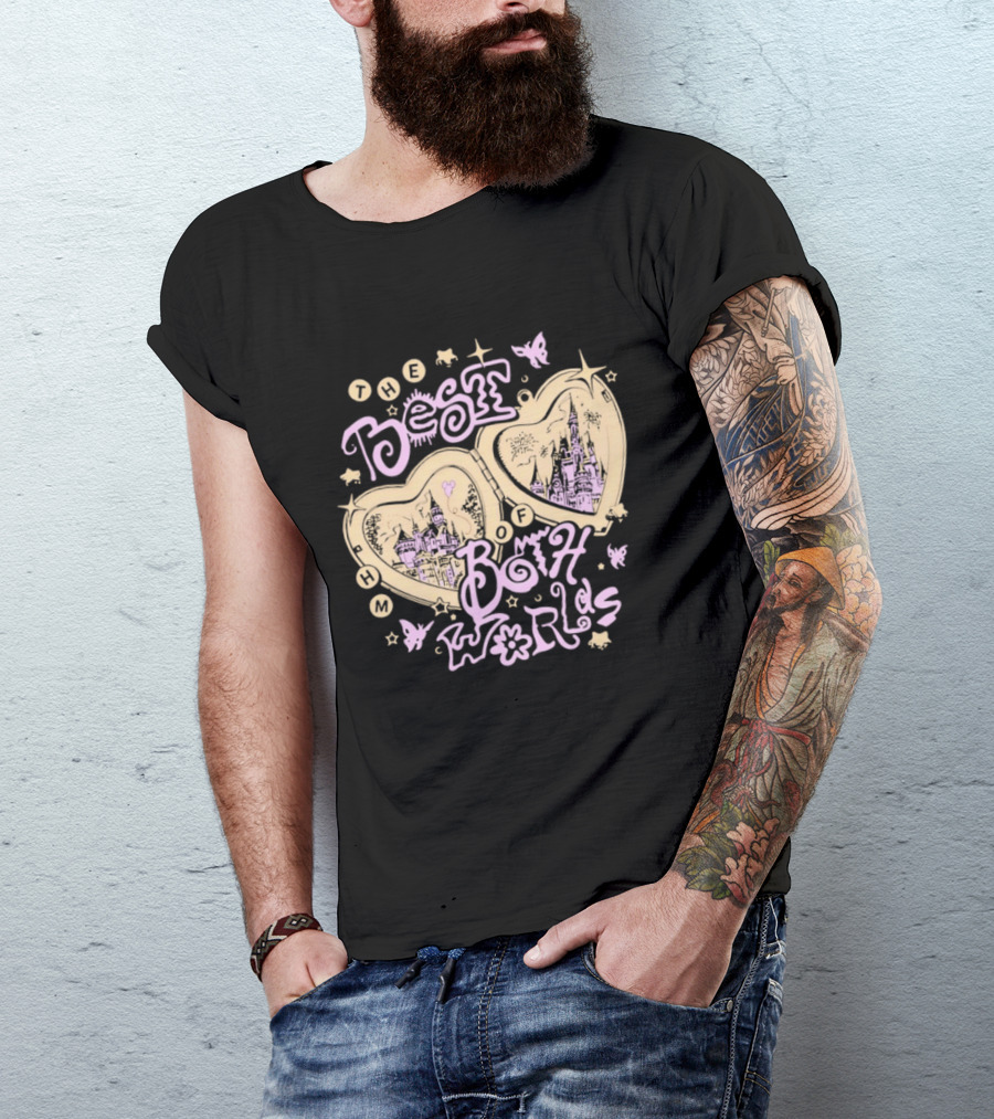 The Best Of Both Worlds Hearts Butterflies Castle Stars T-Shirt