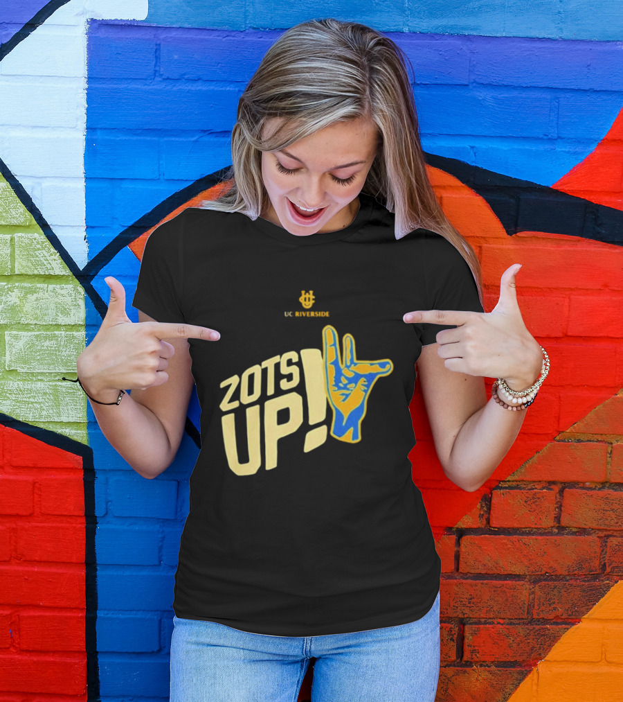 UC Riverside Zot Hand Sign Zots Up T-Shirt