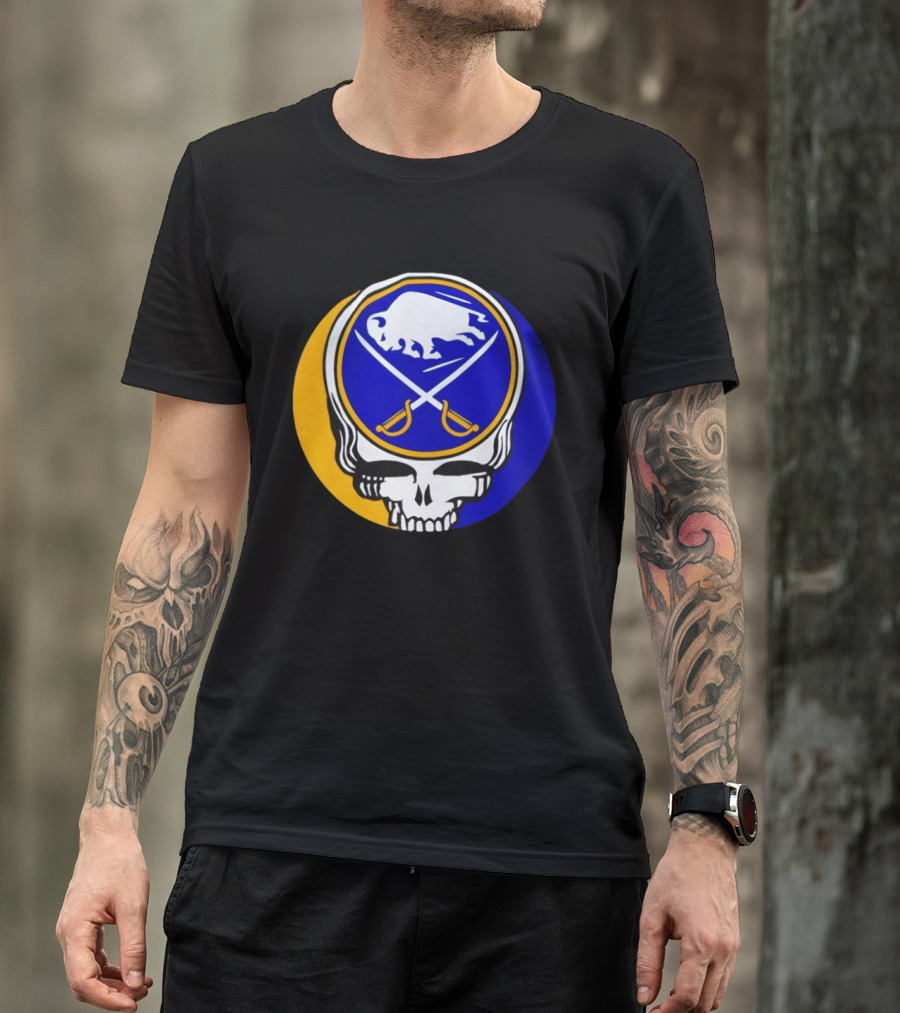 Buffalo Sabres Grateful Dead Steal Your Face Hockey 2026 Collaboration T-Shirt