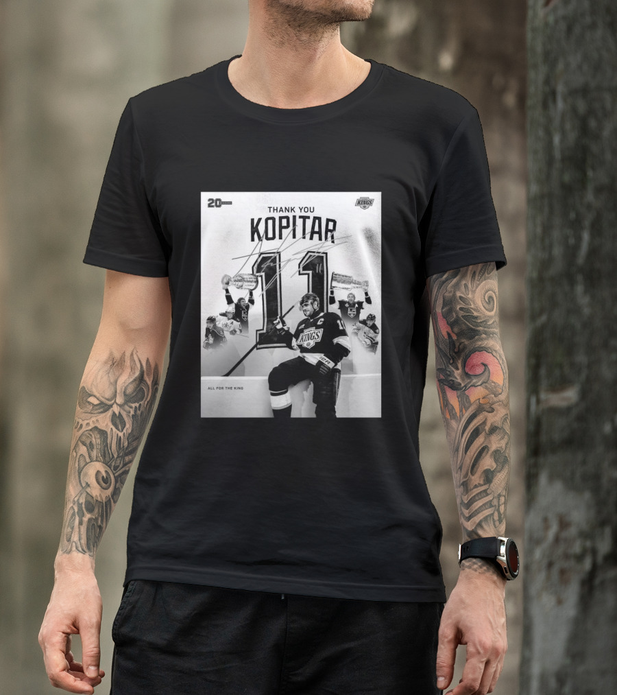 Thank You Kopitar 11 Los Angeles Kings All For The King 20 Seasons T-Shirt