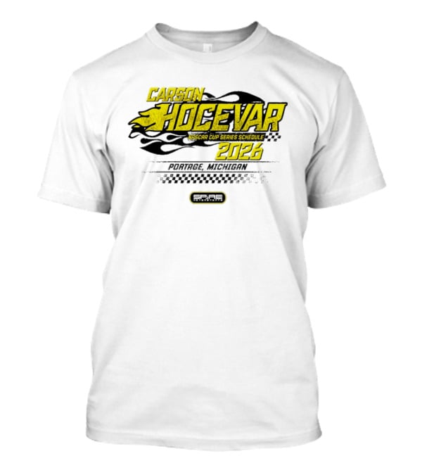 Carson Hocevar Nascar Cup Series Schedule 2026 Portage Michigan Racing 77 T-Shirt
