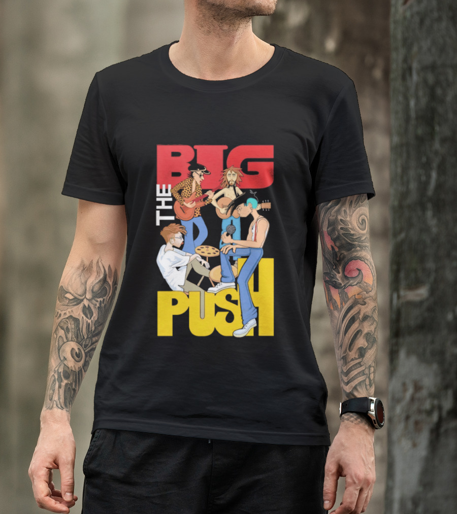 The Big Push Band Colorful Animation With Musical Instruments T-Shirt