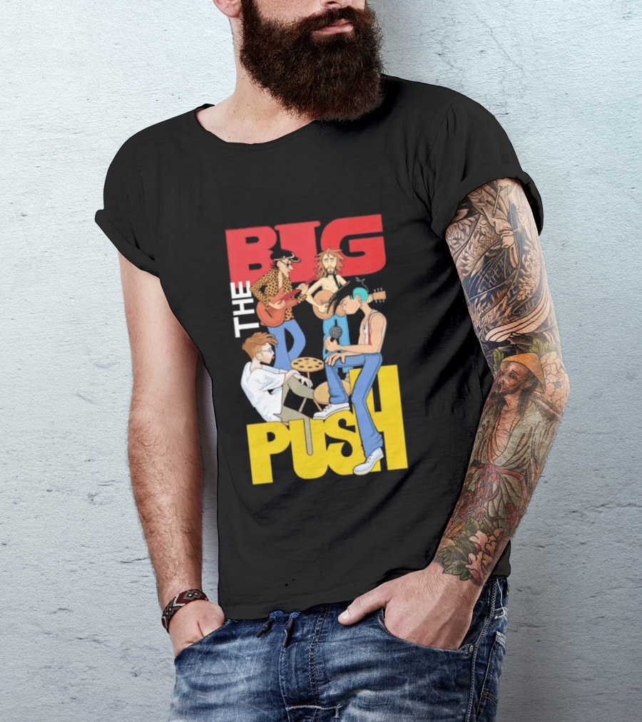 The Big Push Band Colorful Animation With Musical Instruments T-Shirt