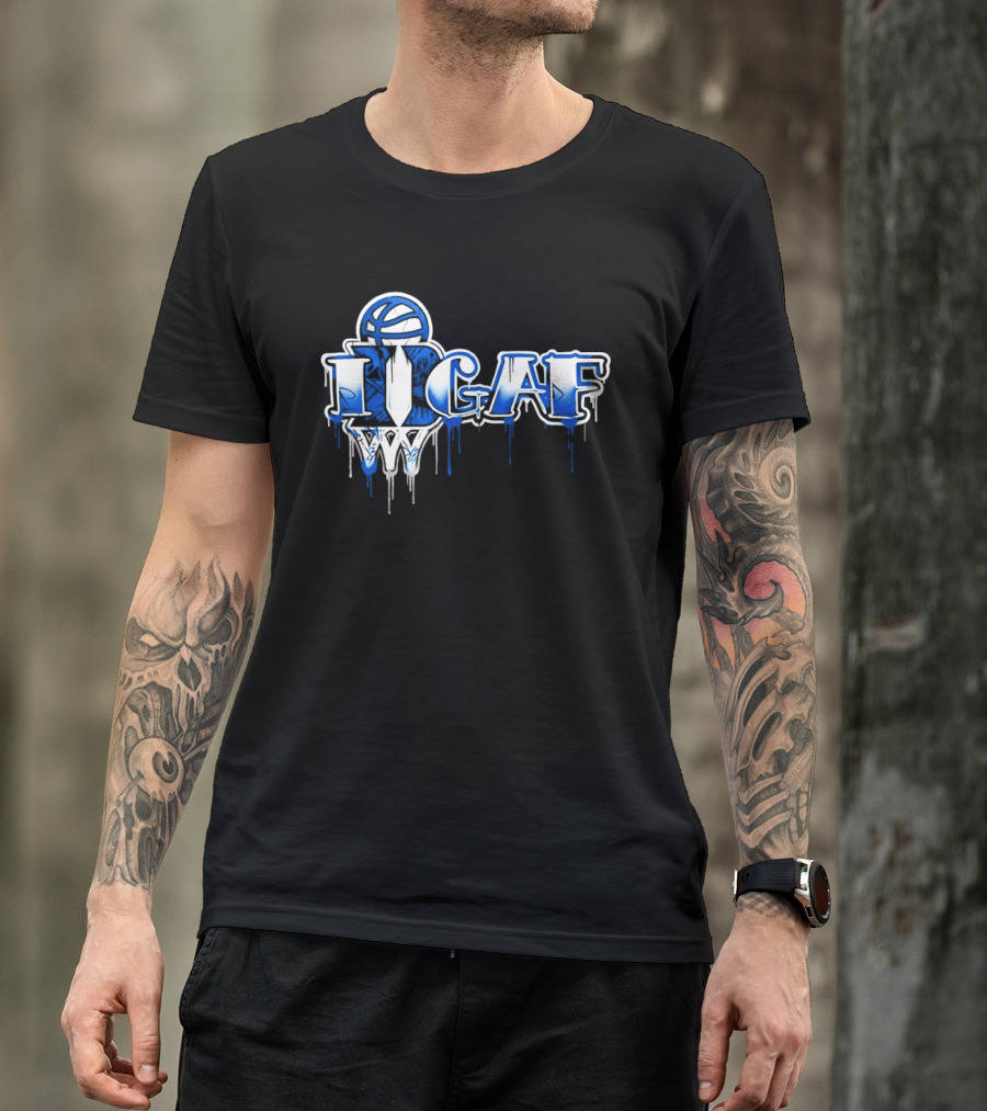 IDGAF Duke Basketball Graffiti Style Blue Devils T-Shirt