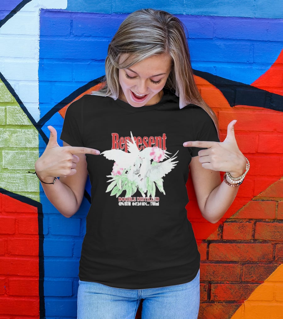 Represent Double Distilled Dove And Floral Elements Cade Cavalli T-Shirt