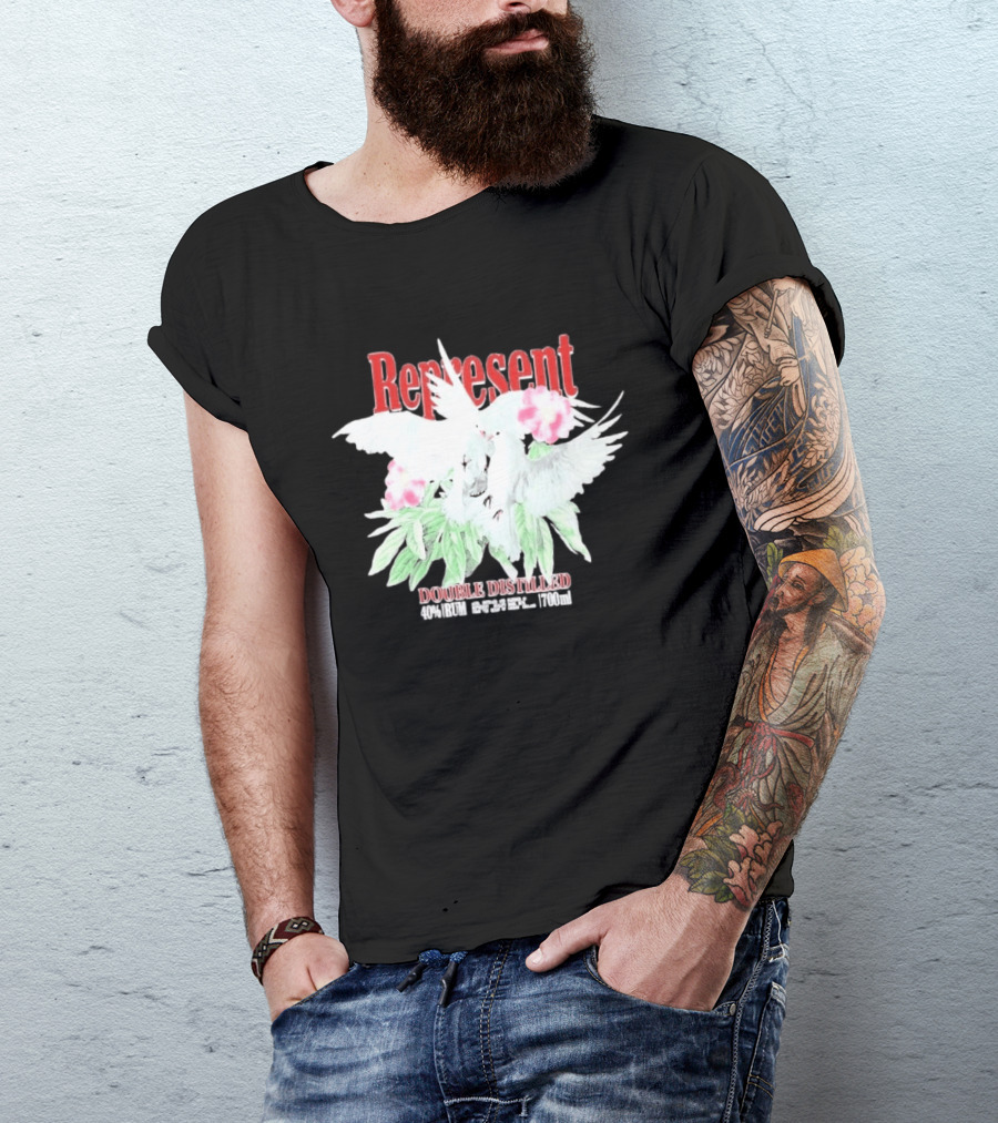 Represent Double Distilled Dove And Floral Elements Cade Cavalli T-Shirt