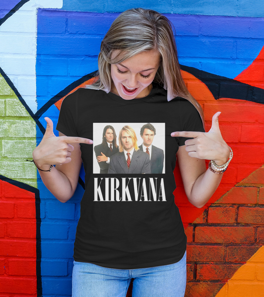 Kirkvana Nirvana Album Covers Suits Band Members T-Shirt