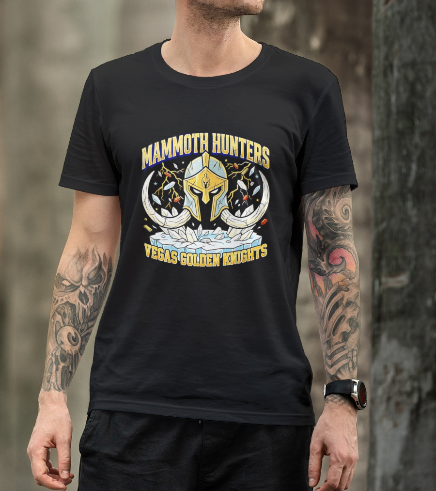 Mammoth Hunters Vegas Golden Knights Ice Hockey Helmet Ice T-Shirt