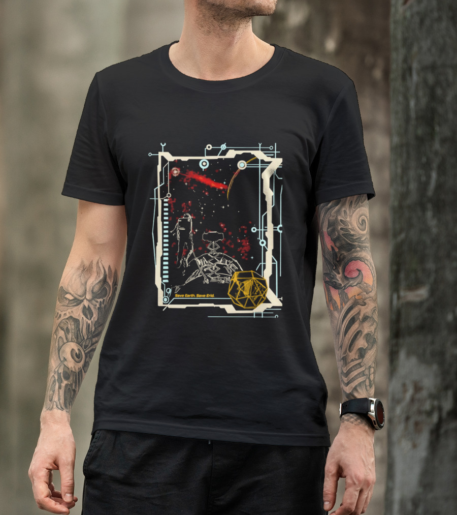 Project Hail Mary Rocky Grace Save Earth Save Erid Retro Sci Fi Circuitry T-Shirt