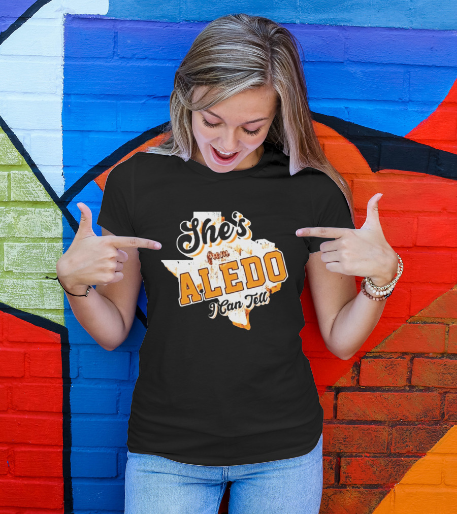 She's From Aledo I Can Tell Texas Map T-Shirt