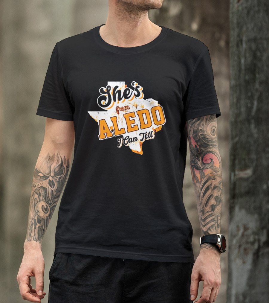 She's From Aledo I Can Tell Texas Map T-Shirt