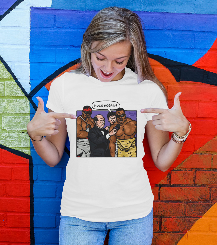 Culture Kings WWE Hulk Hogan Wrestlers Cartoon Interview Scene T-Shirt