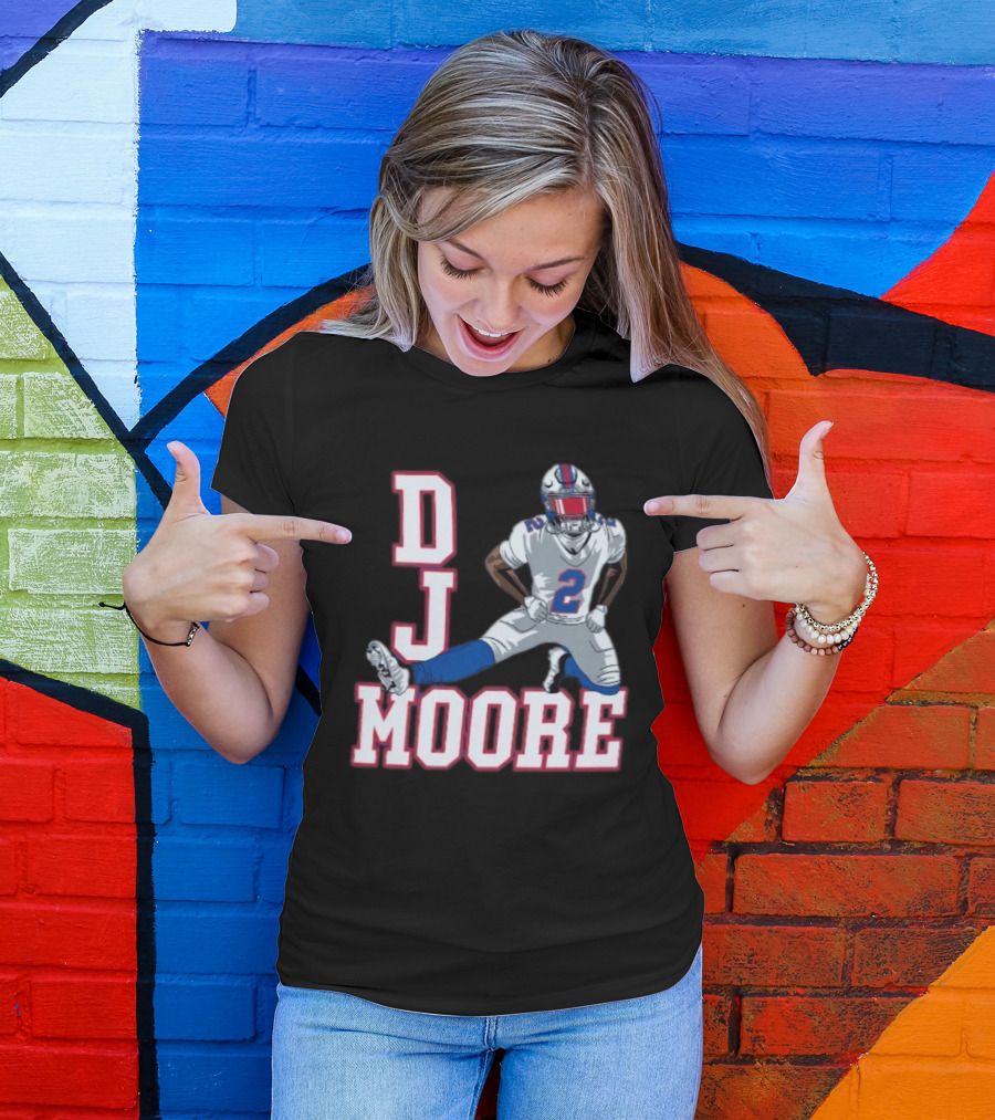 DJ Moore Buffalo Football Jersey Number 2 Athletic Pose T-Shirt