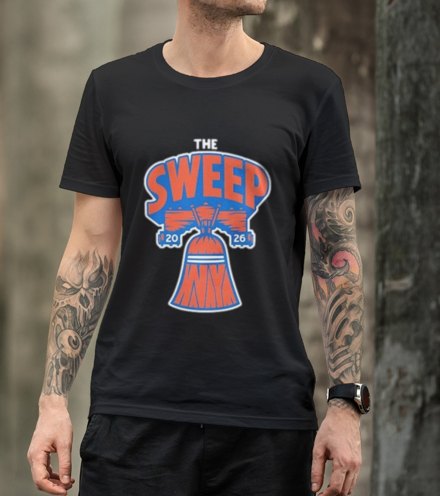 New York Knicks The Sweep 2026 Liberty Bell Motif T-Shirt