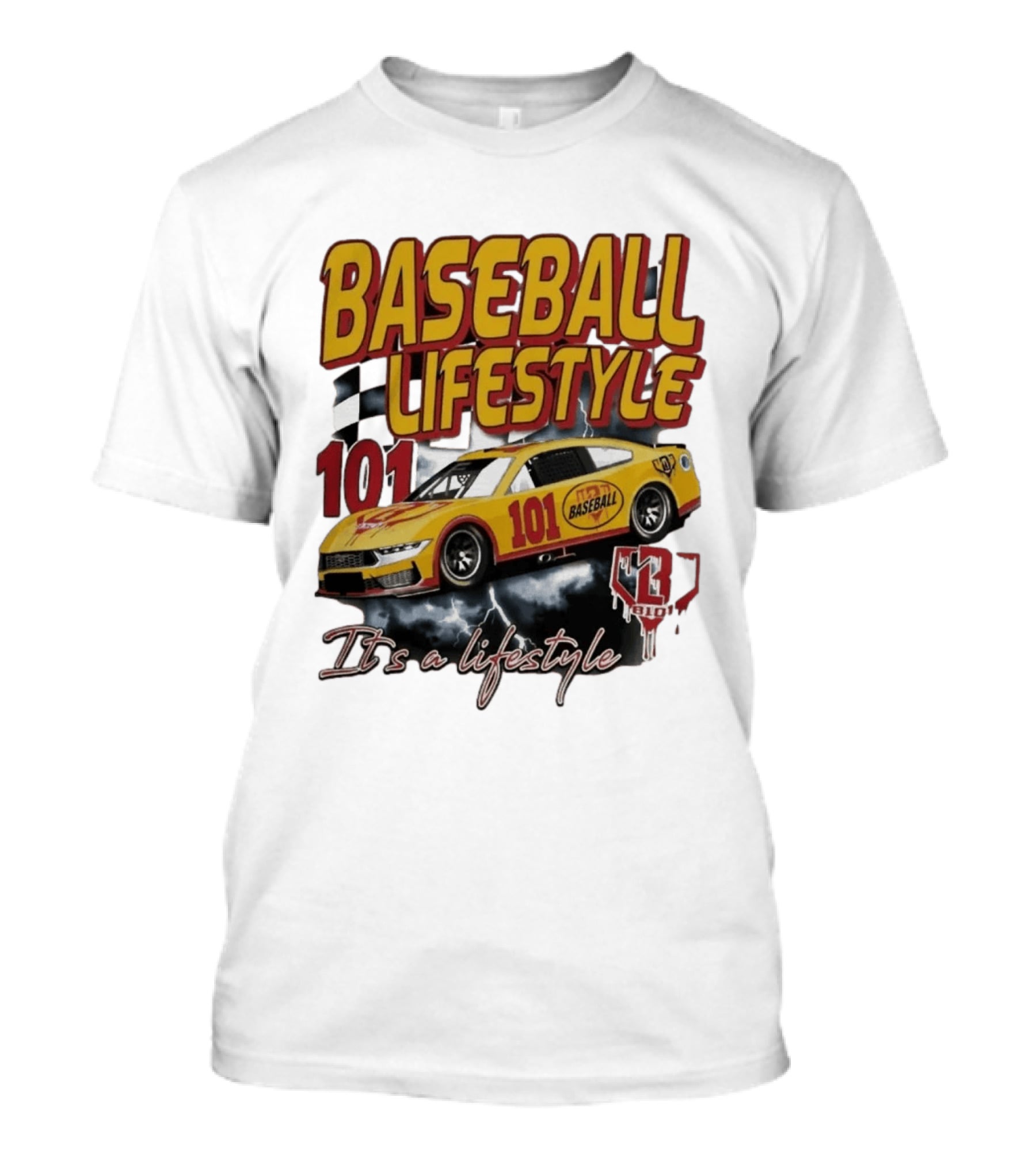 Baseball Lifestyle 101 Racing Car It's A Lifestyle 43RPM T-Shirt