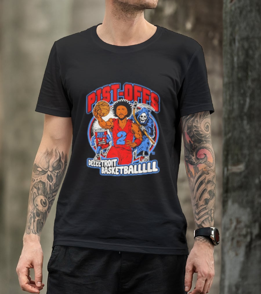 Pist Offs Detroit Basketball Player With Grim Reaper And Beer Keg T-Shirt