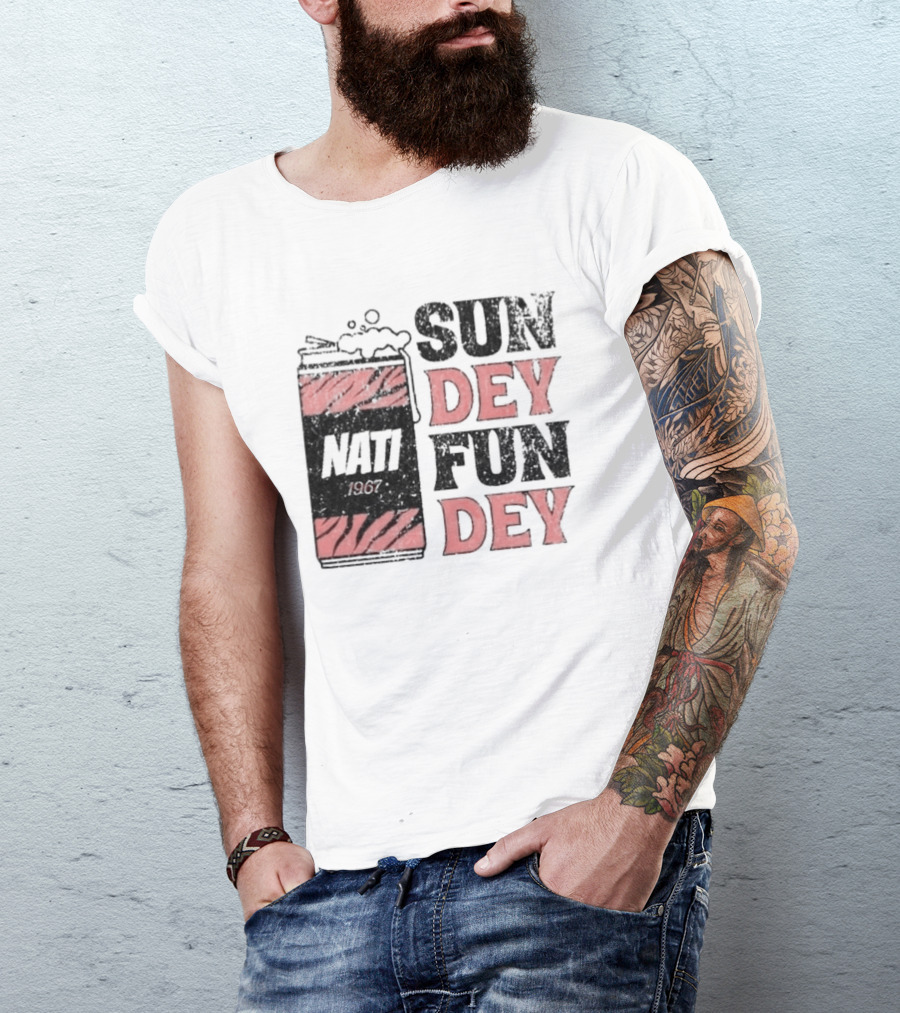 Nati Sunday Funday Cincinnati Bengals Tiger Stripes Football Fan Gear T-Shirt