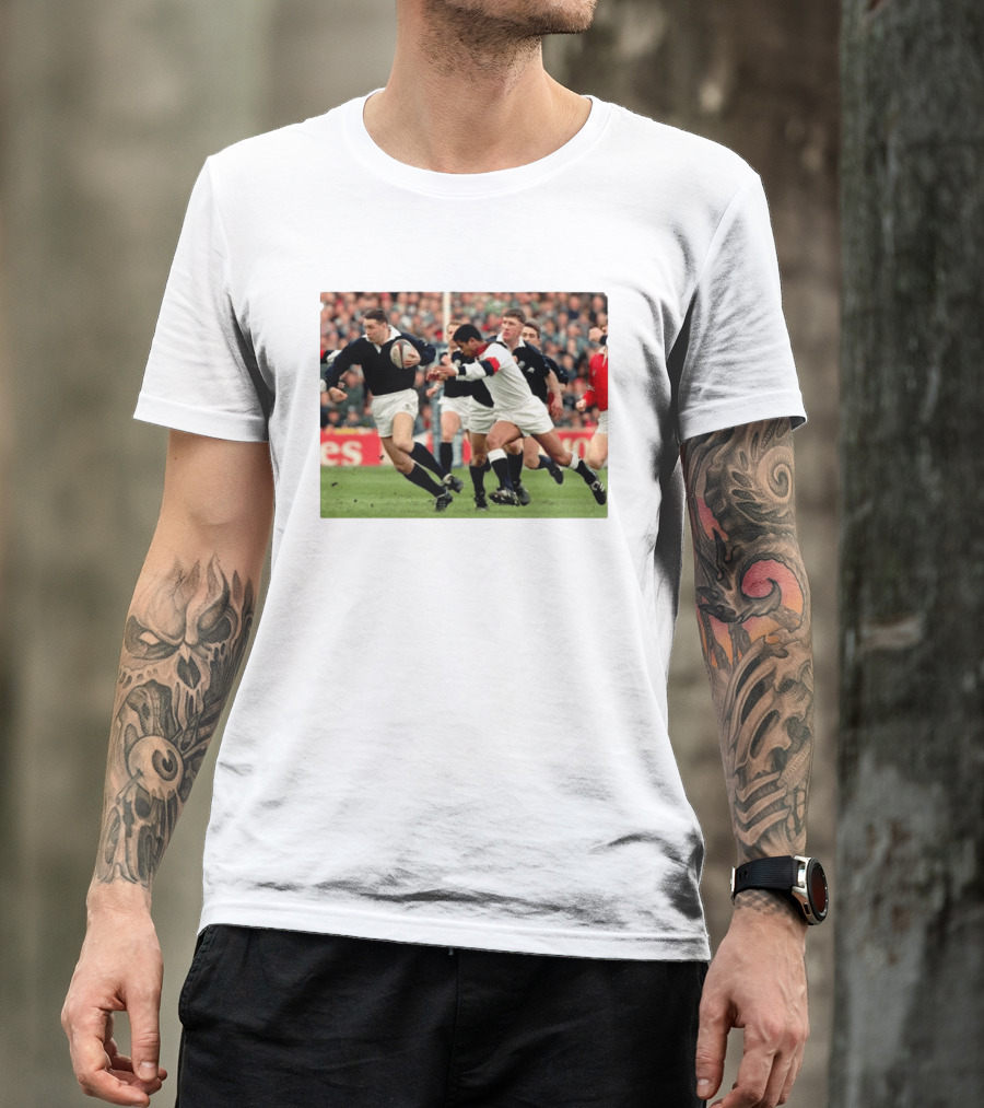 Scott Hastings Iconic Scotland Rugby Moment With Brother Gavin Against England T-Shirt