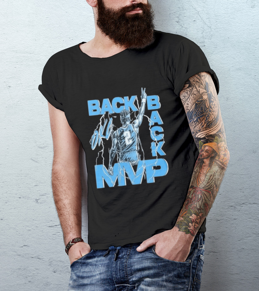 Back To Back MVP Shai Gilgeous Alexander Lightning Number 2 T-Shirt
