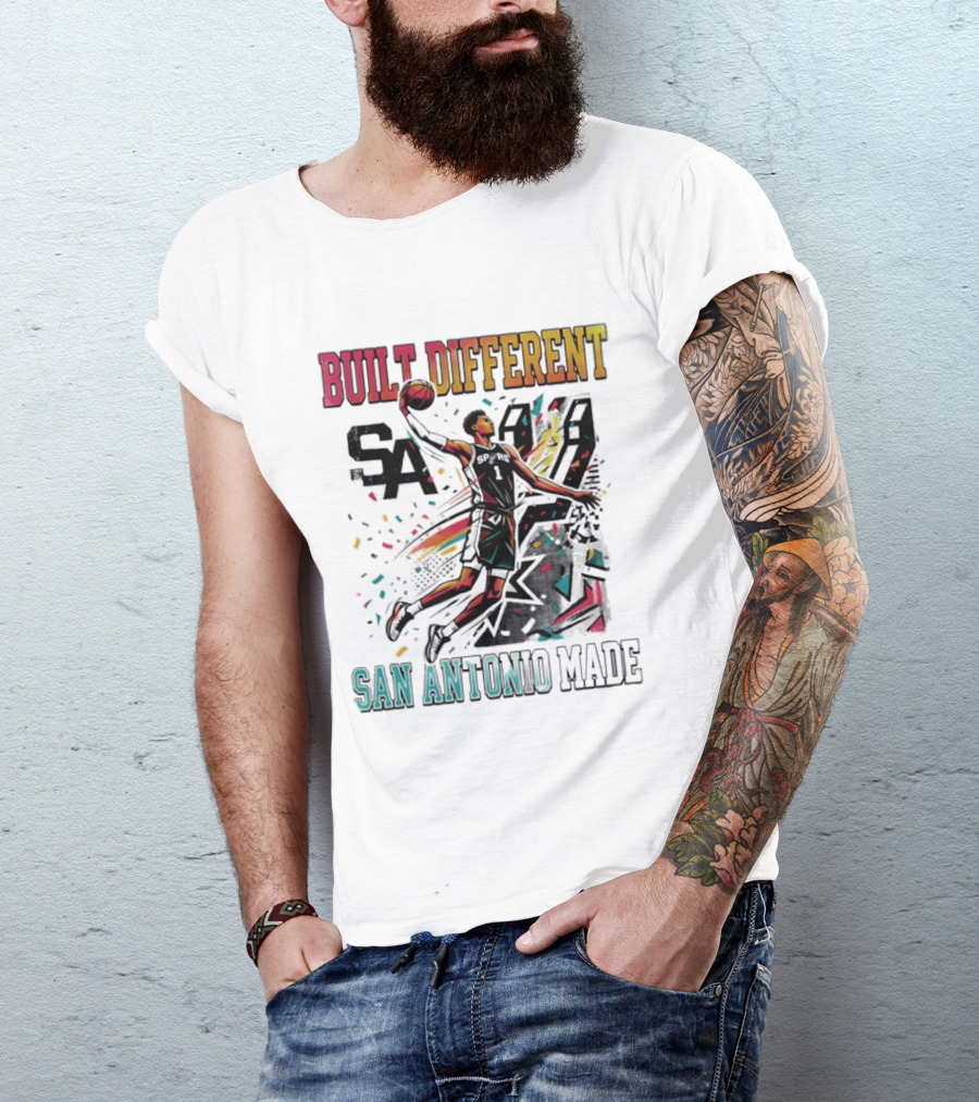Built Different Victor Wembanyama San Antonio Made Spurs Basketball 2026 T-Shirt